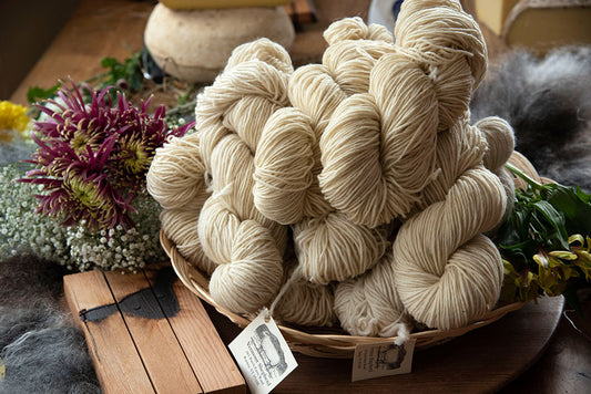 Skeins of Yarn - natural white